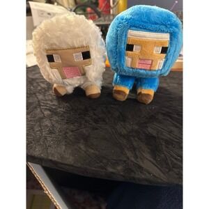 Minecraft Mojang Blue and White Sheep Plush Toy Set 2017